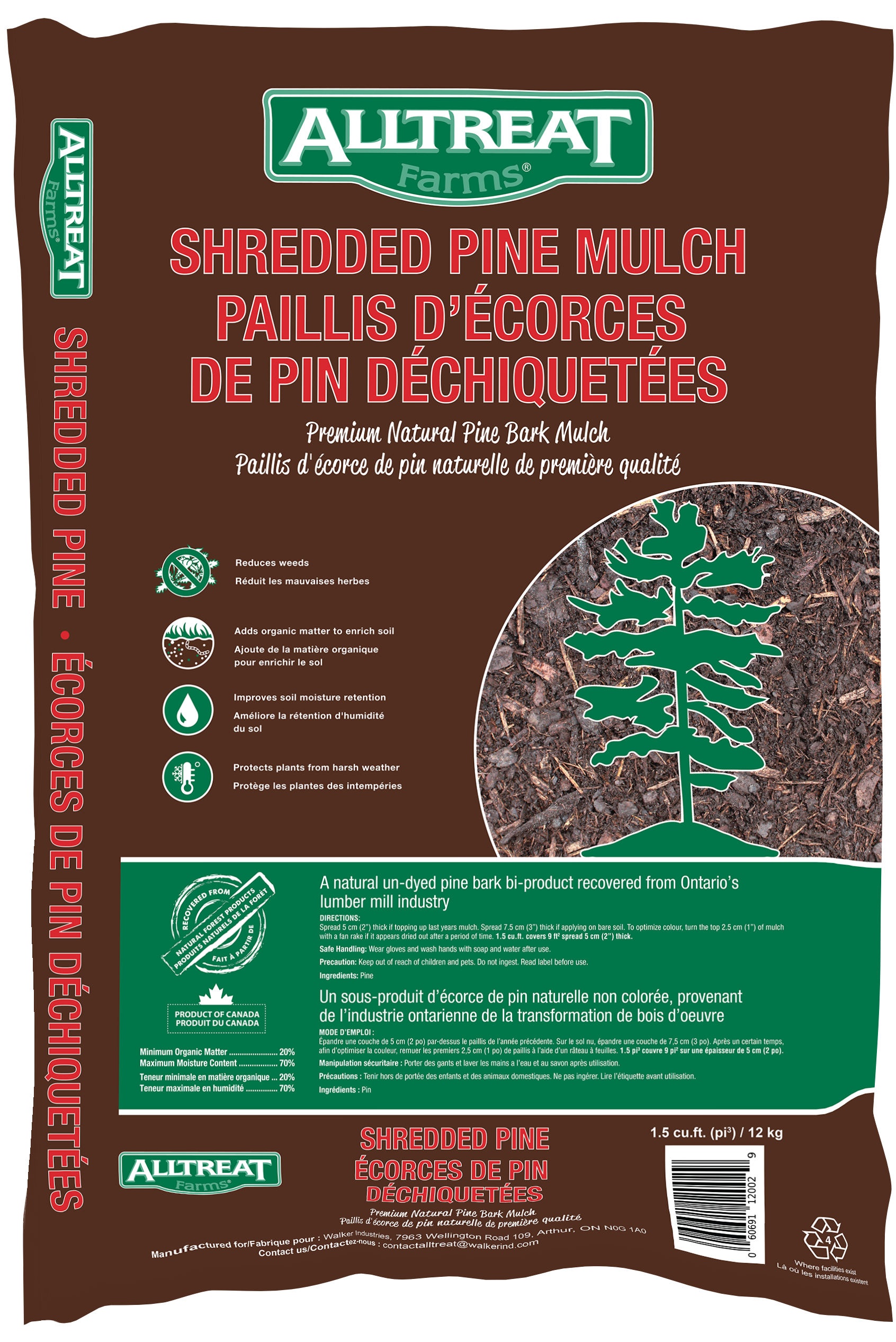 Shredded Pine Mulch (1.5 Cubic Feet)